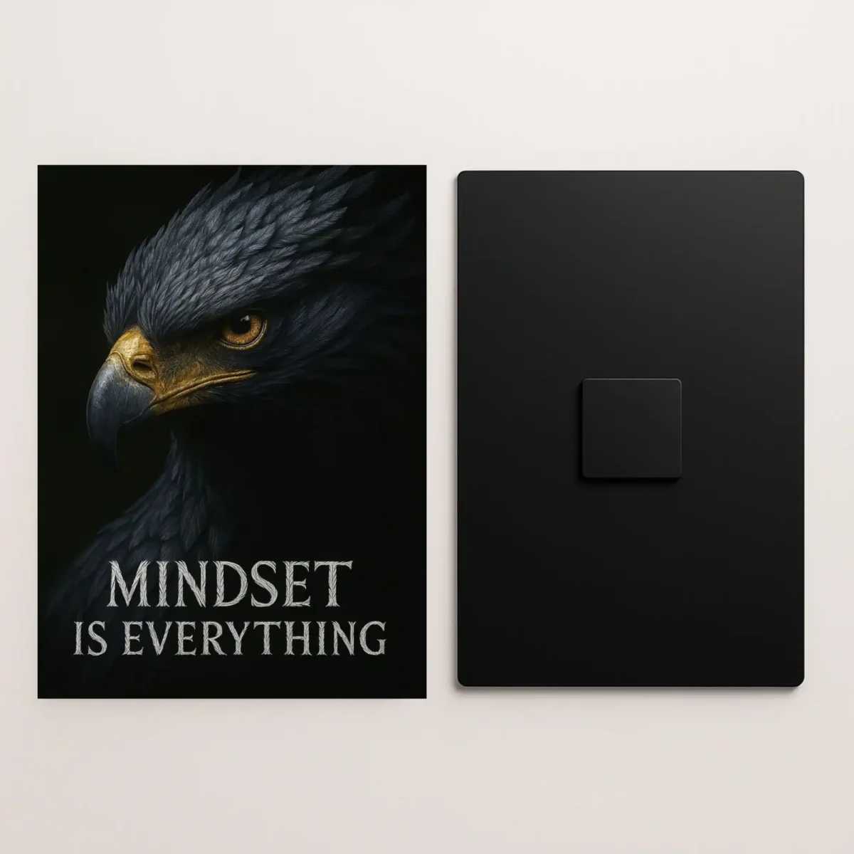 eagle quote metal poster front and back preview
