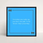everyday you wake up quote frame front view
