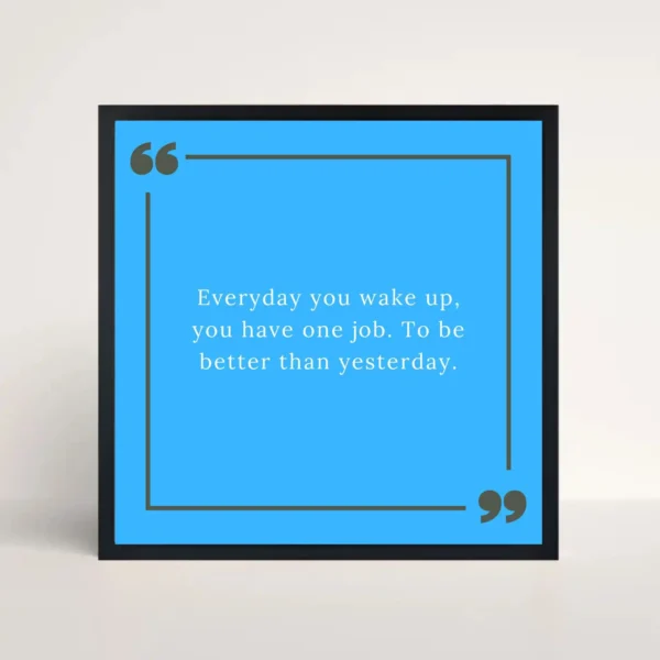 everyday you wake up quote frame front view