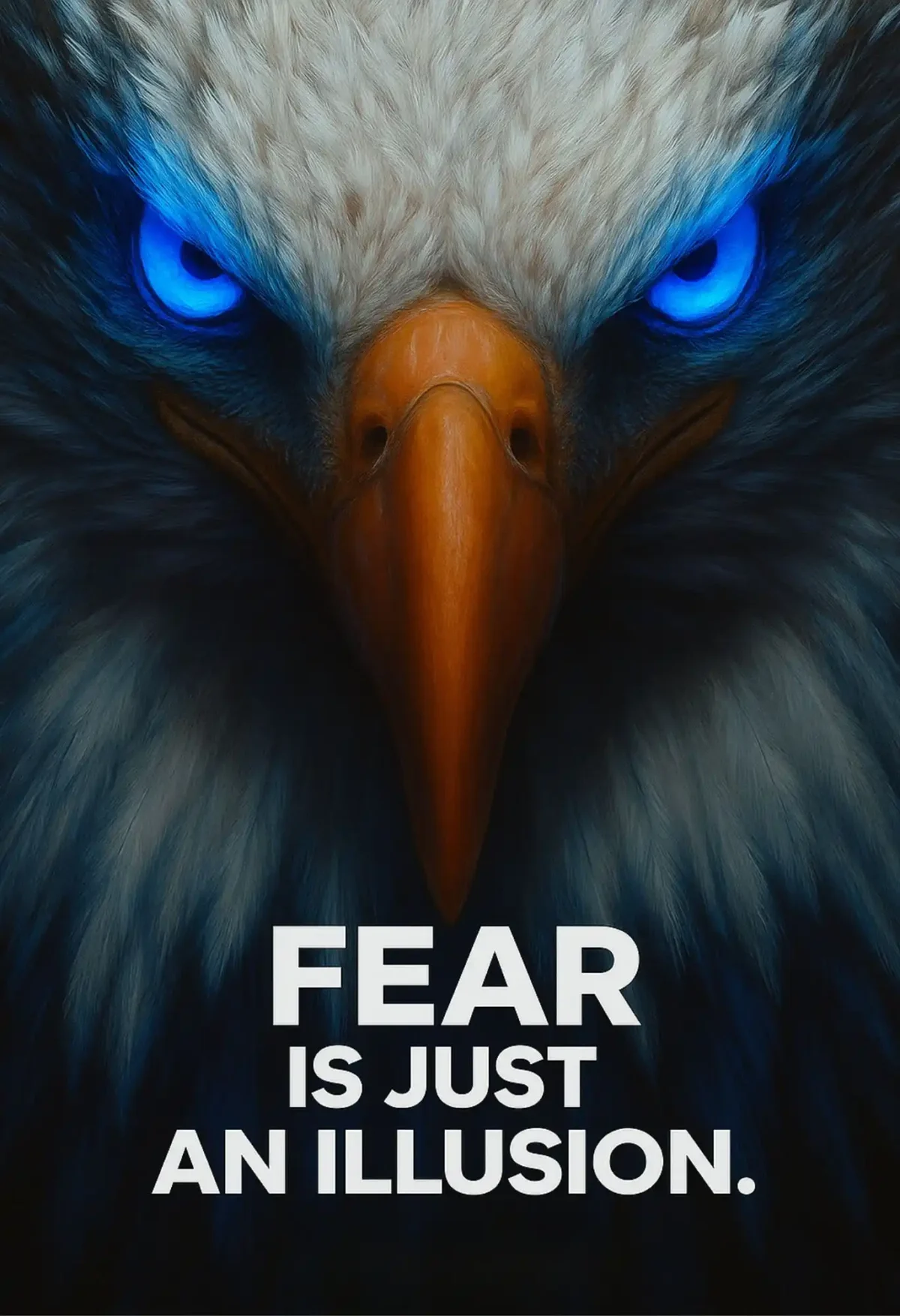 fear is just an illusion quote metal poster
