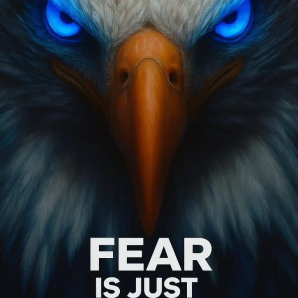 fear is just an illusion quote metal poster