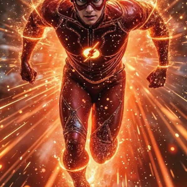 flash lightning bolt metal poster
