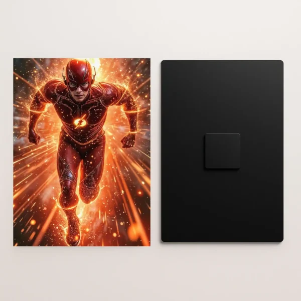 flash lightning bolt metal poster front and back preview