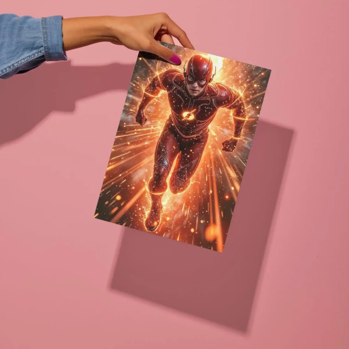 flash lightning bolt metal poster preview