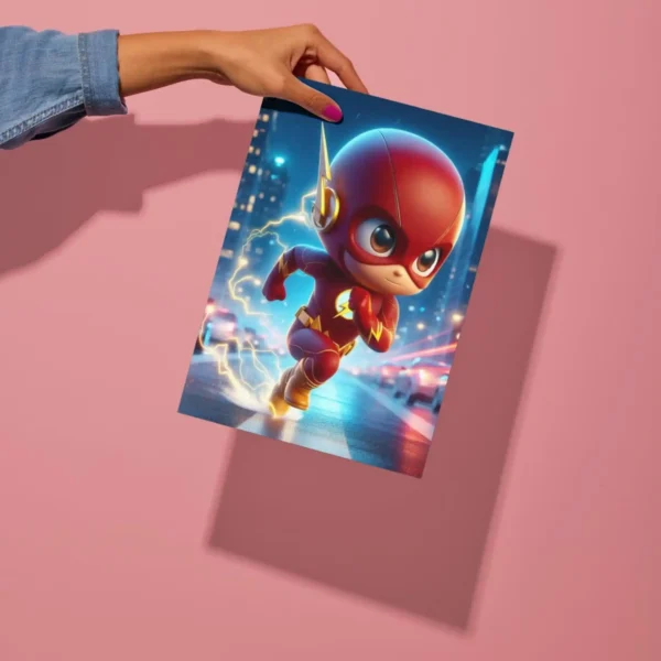 flash thunder chibi metal poster preview