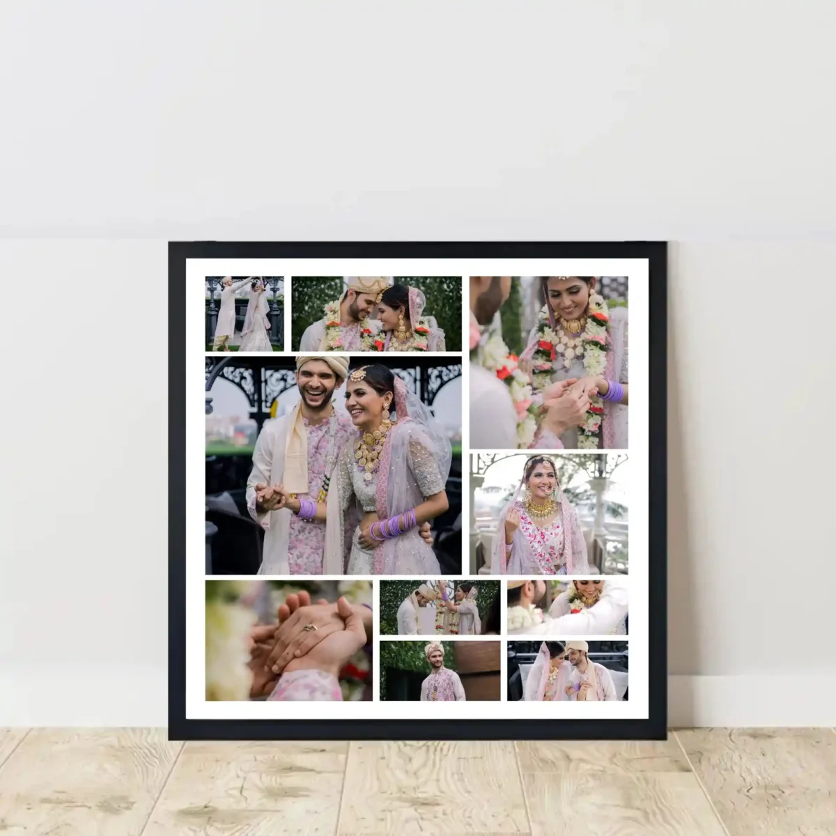 forever memories collage frame on floor