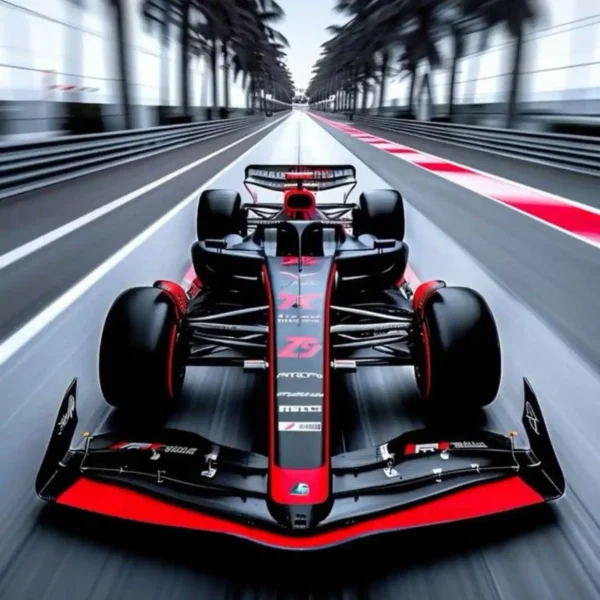 formula one speed track metal poster