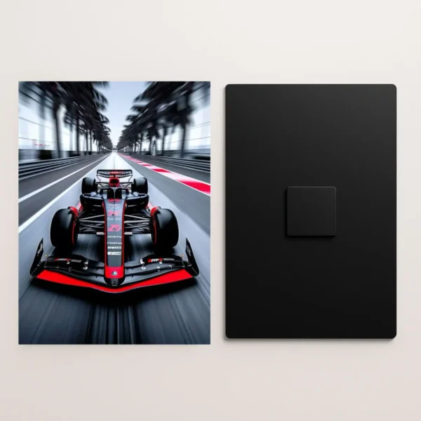 formula one speed track metal poster front and back preview