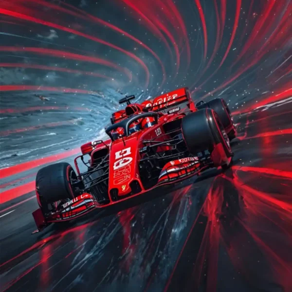 formula one turbo drift metal poster