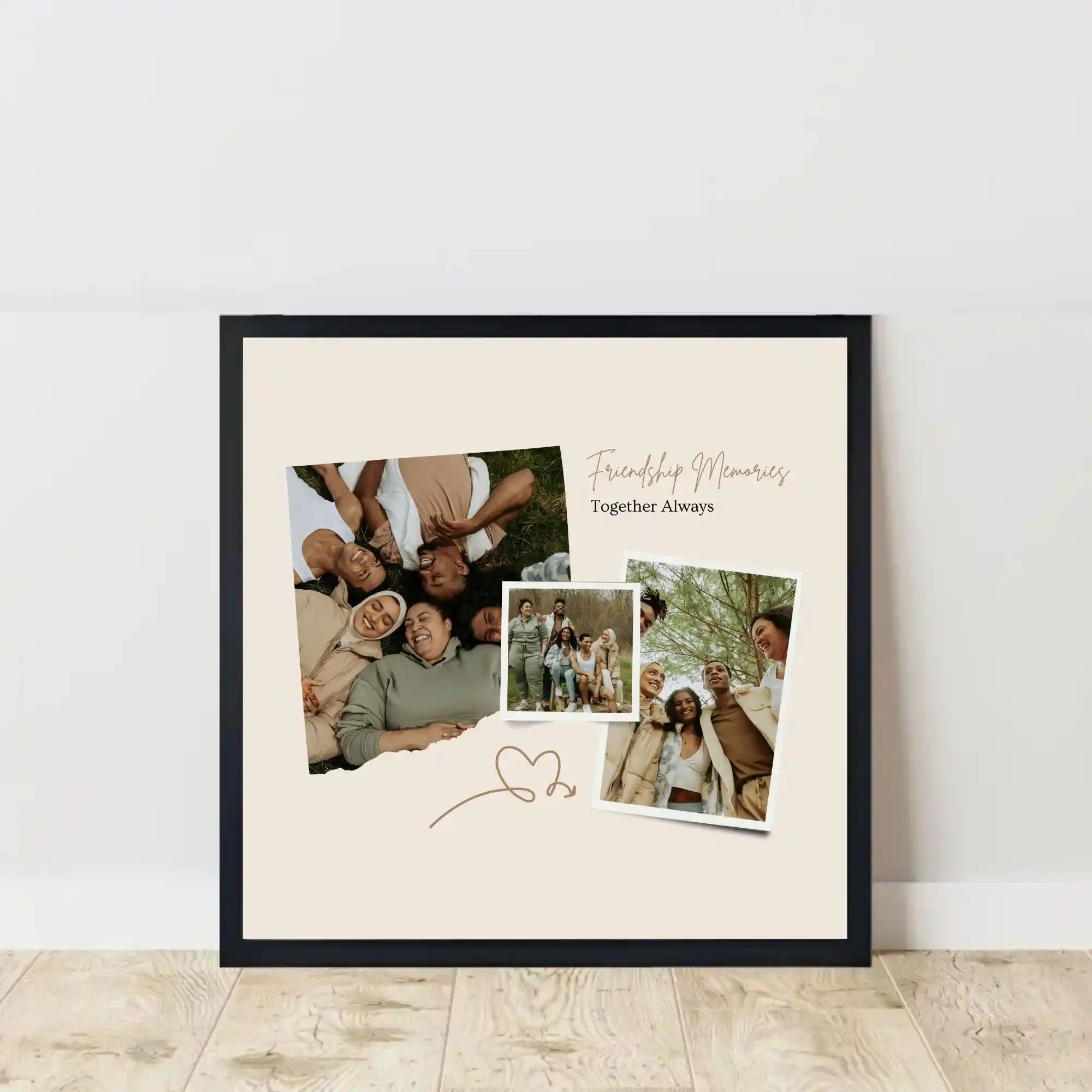 friendship moments frame on floor