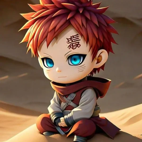gaara chibi sand ninja metal poster