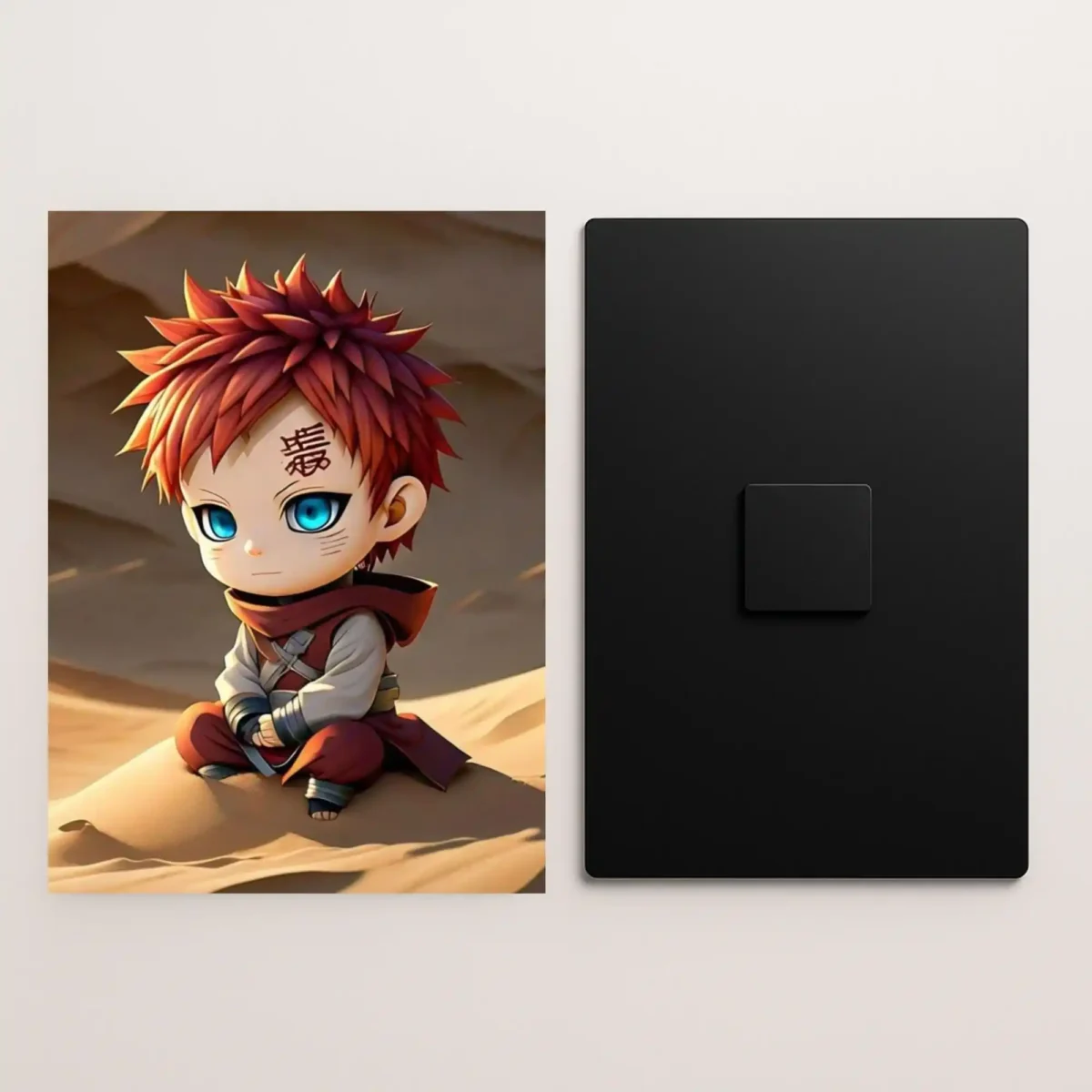 gaara chibi sand ninja metal poster front and back preview