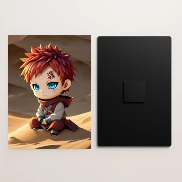 gaara chibi sand ninja metal poster front and back preview