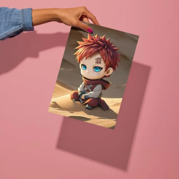 gaara chibi sand ninja metal poster preview