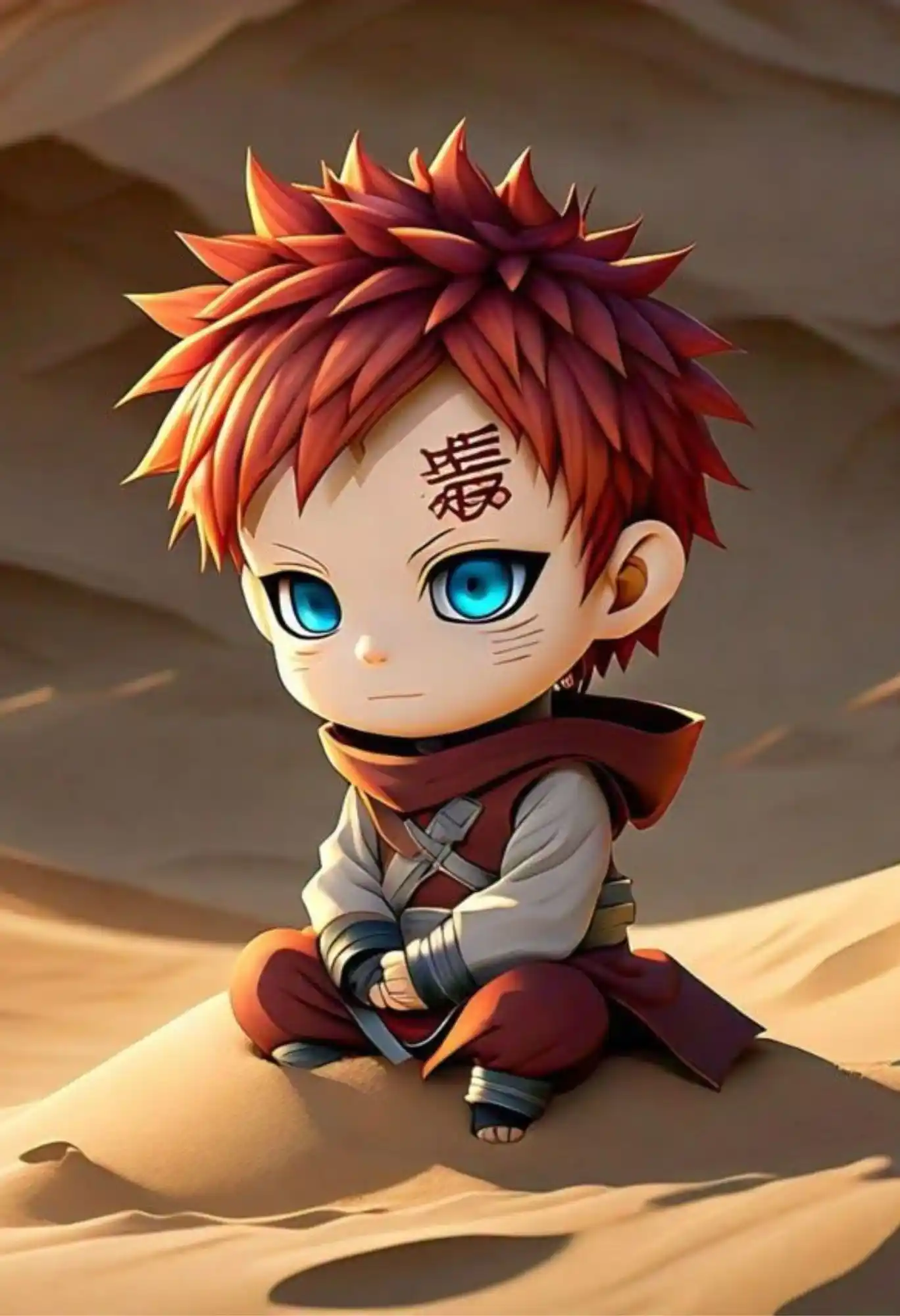 gaara chibi sand ninja metal poster