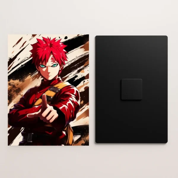 gaara metal poster front and back preview