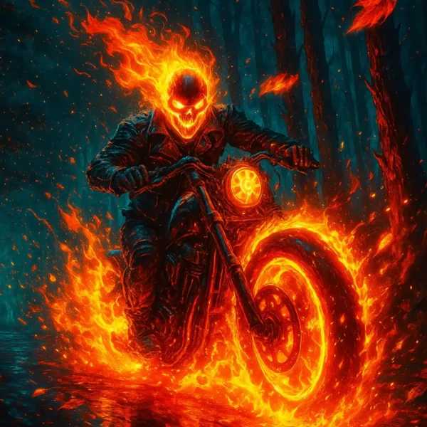 ghost rider metal poster