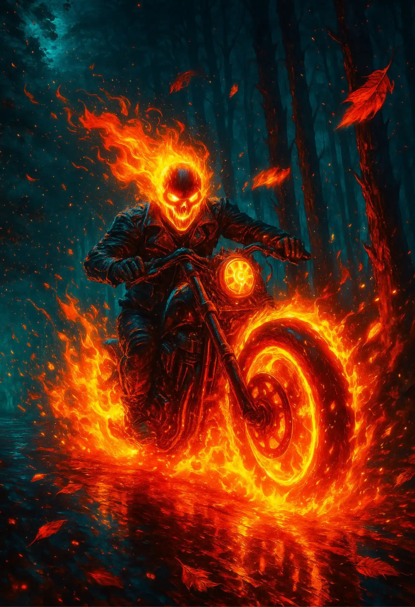 ghost rider metal poster
