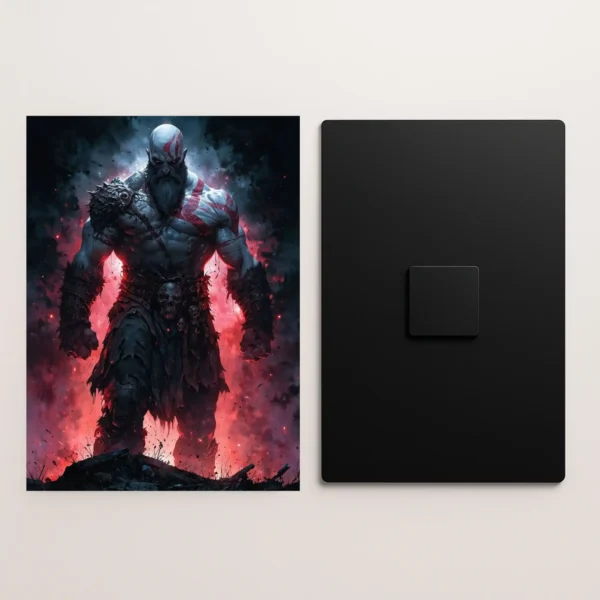 god of war metal poster front and back preview