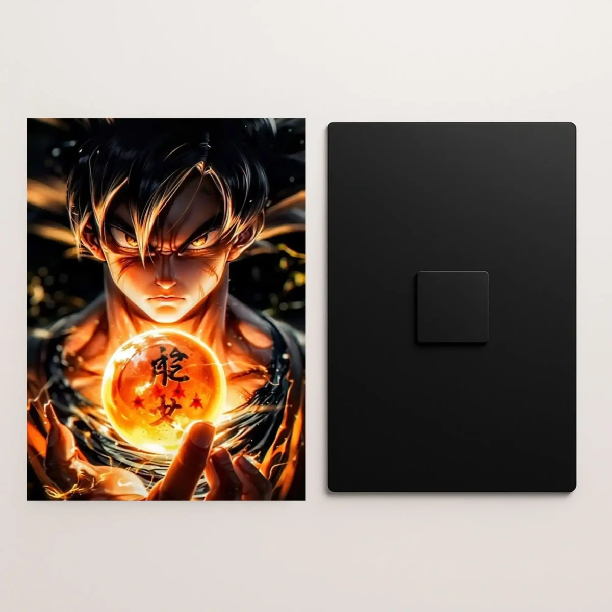 goku dbz metal poster front and back preview