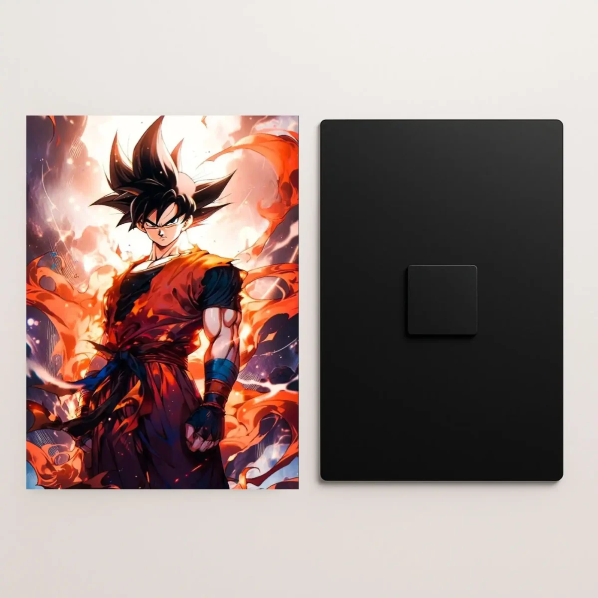 goku metal poster front and back preview