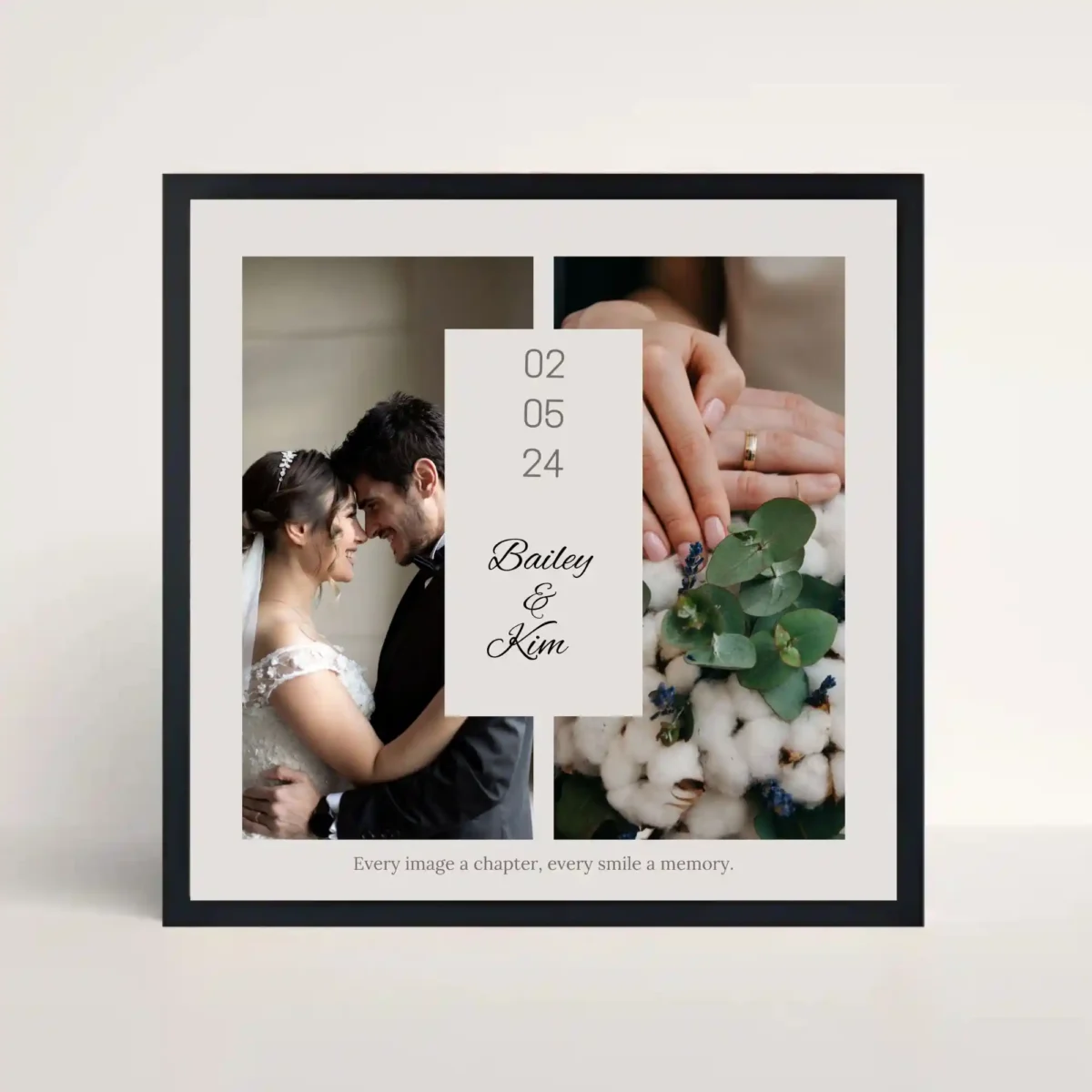 golden anniversary frame front view