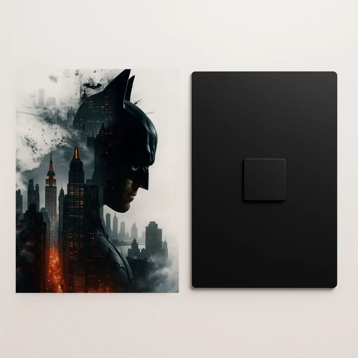 gotham city metal poster front and back preview