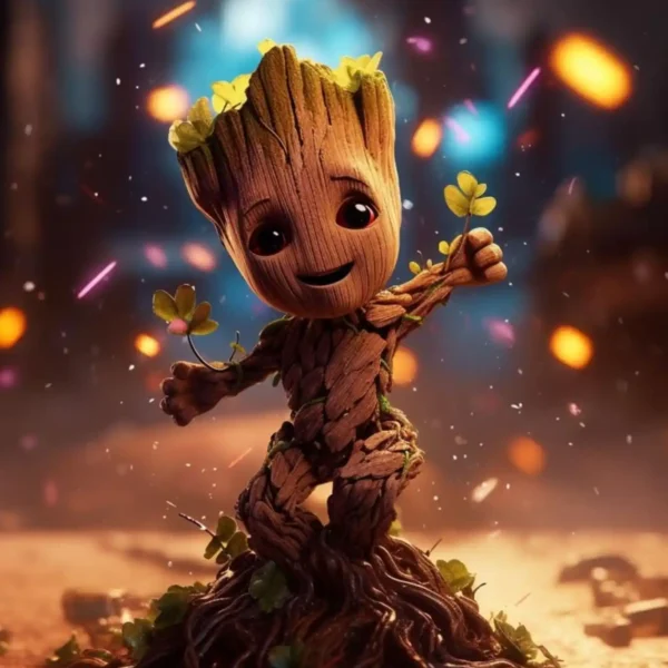 groot little guardian metal poster