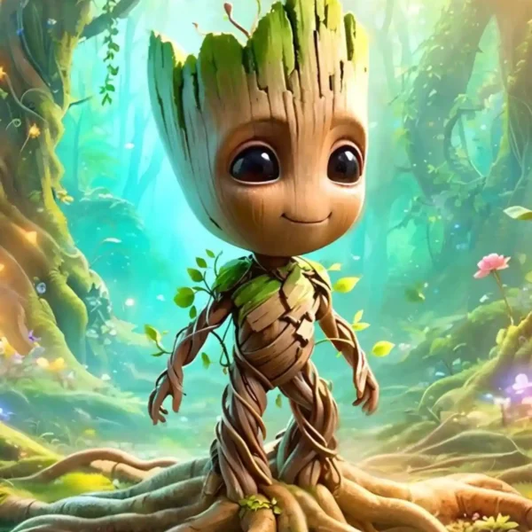 groot marvel metal poster
