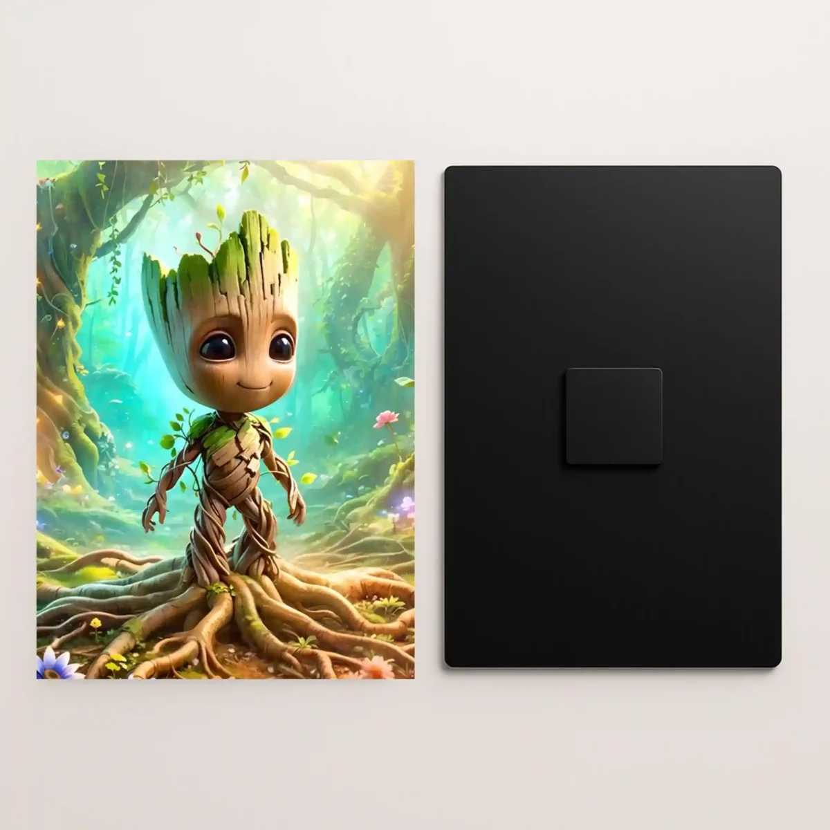 groot marvel metal poster front and back preview
