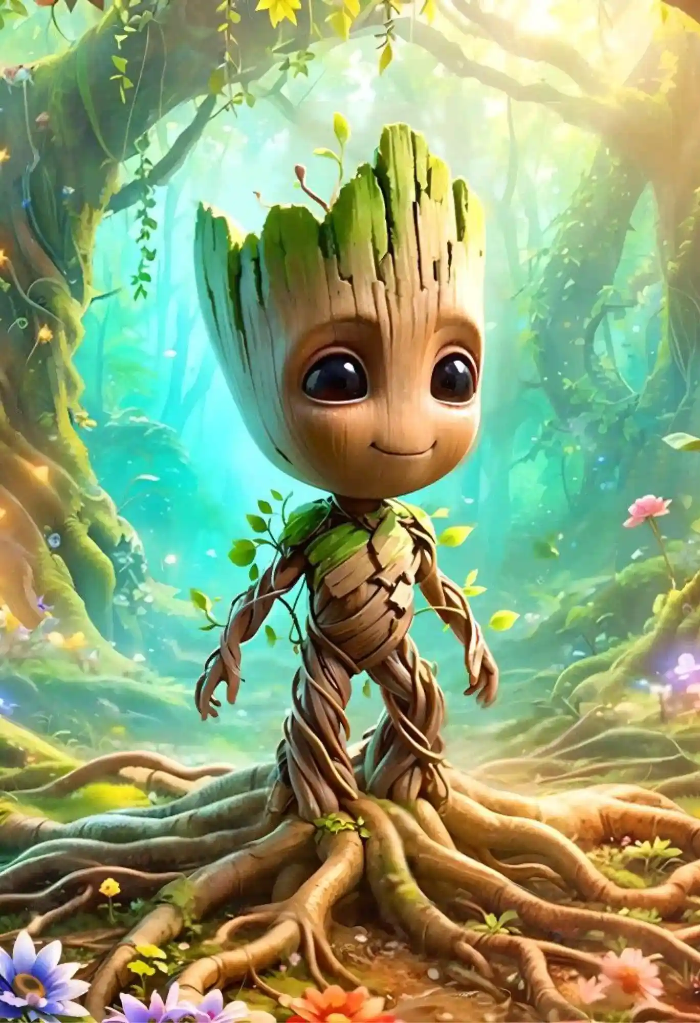 groot marvel metal poster