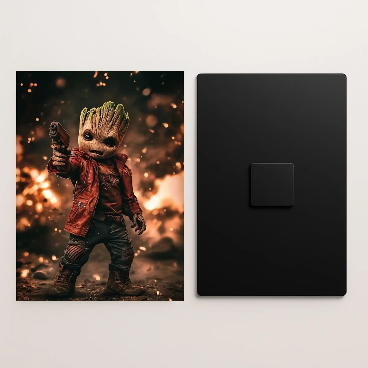 groot metal poster front and back preview