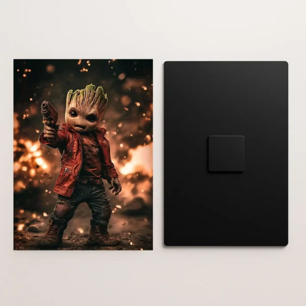 groot metal poster front and back preview