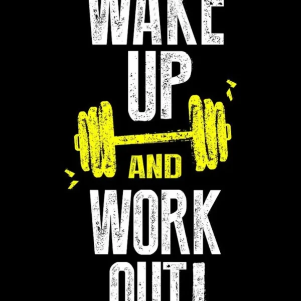 gym quote metal poster