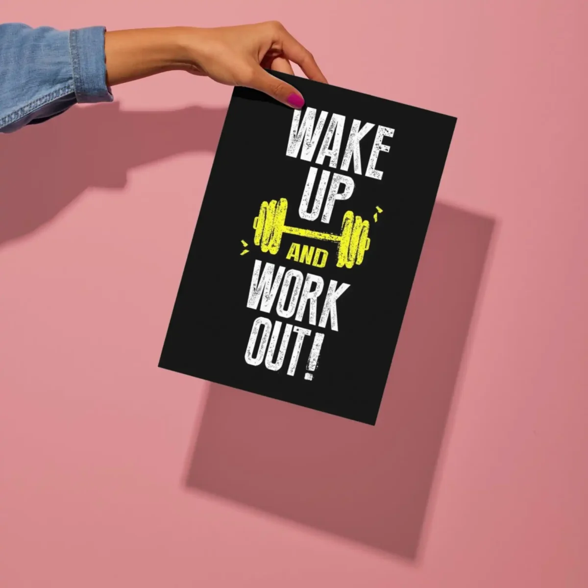 gym quote metal poster preview