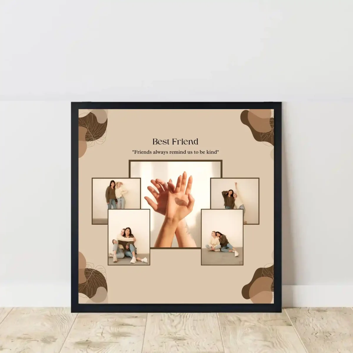 hands of friendship frame on floor