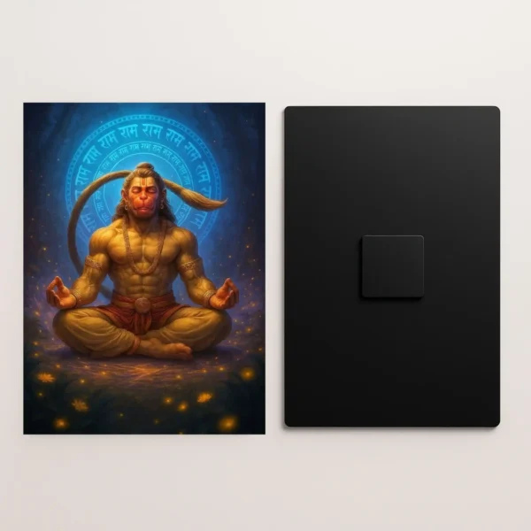 hanuman bajrangbali metal poster front and back preview