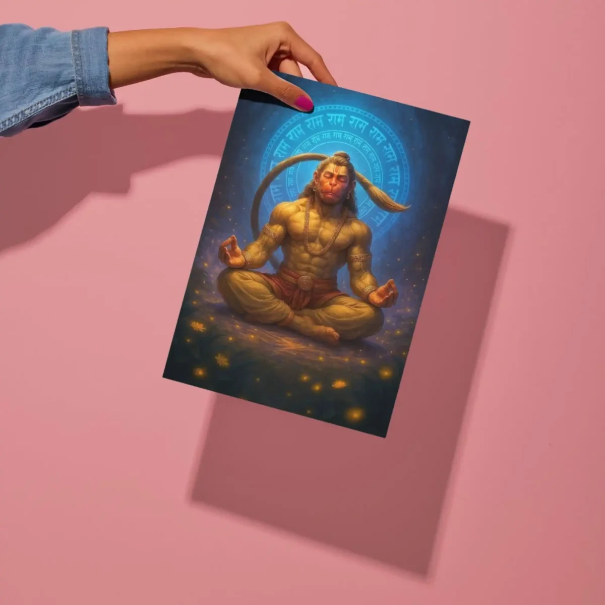 hanuman bajrangbali metal poster preview