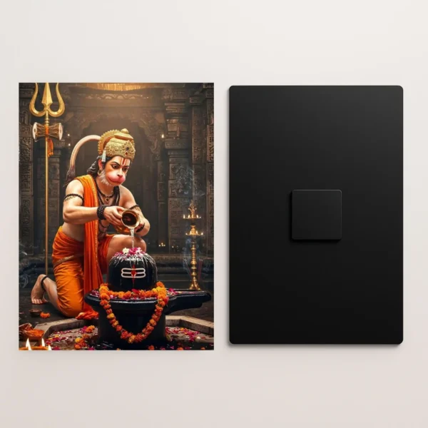 hanuman ji metal poster front and back preview