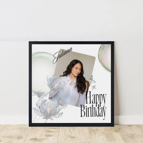 happy moments frame on floor