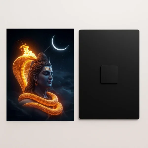 har har mahadev metal poster front and back preview