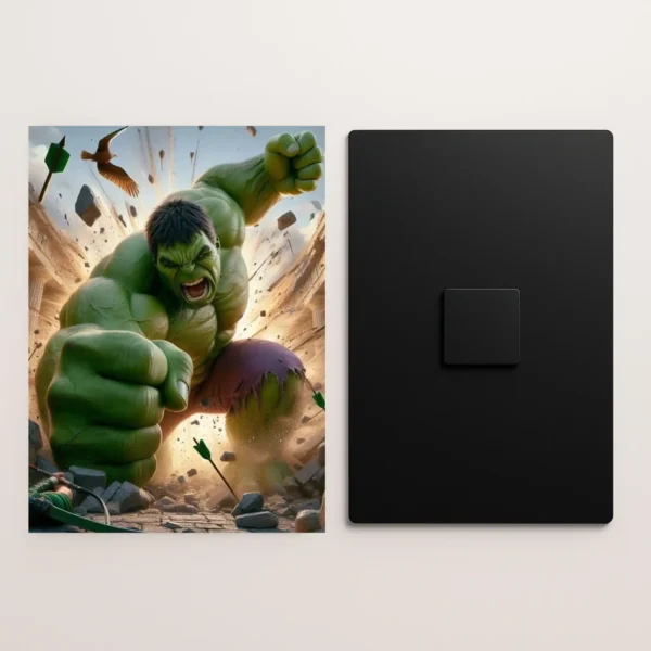 hulk incredible smash metal poster front and back preview
