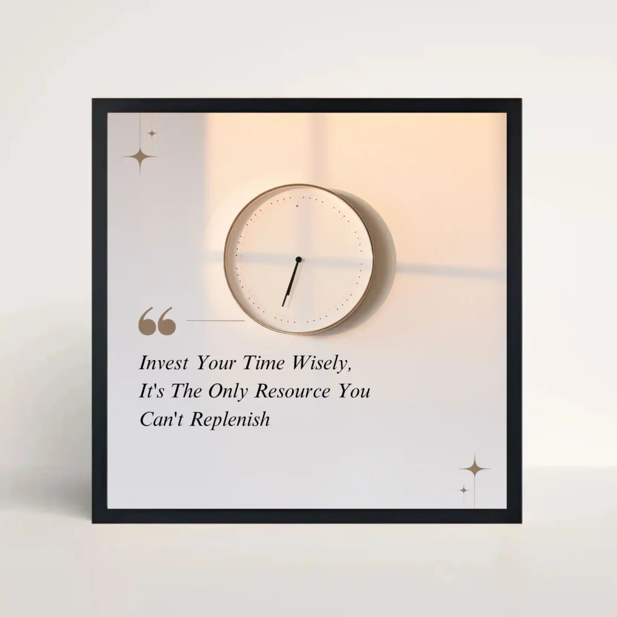 invest your time quote frame front view