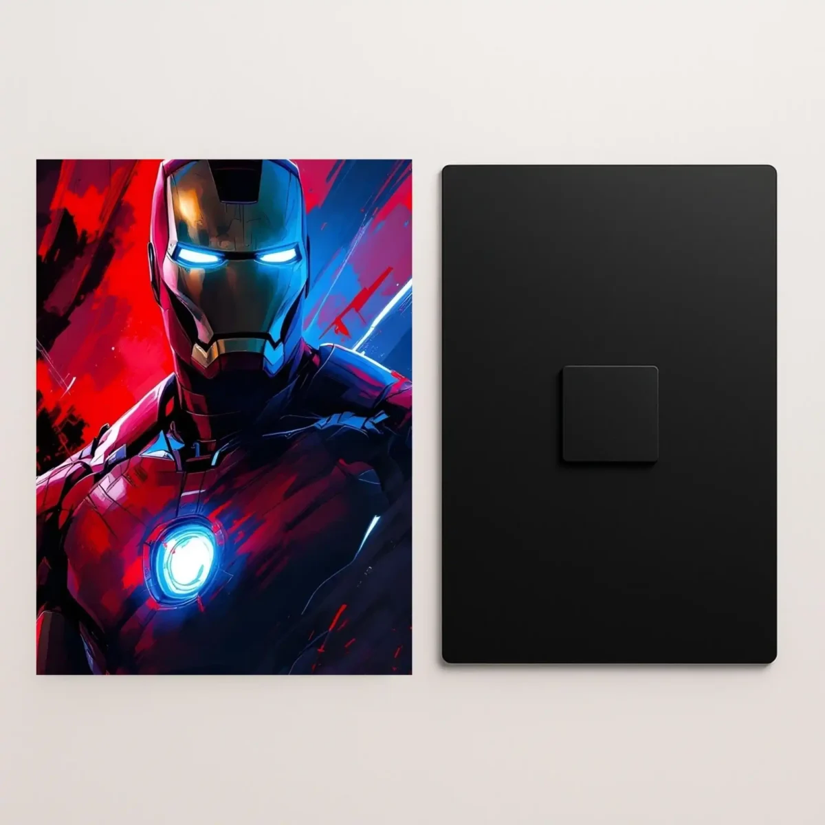 iron man metal poster front and back preview