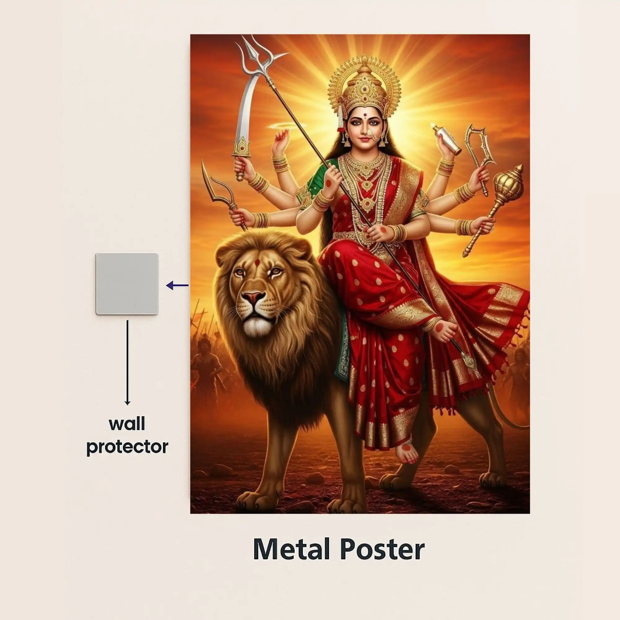 jay mata di metal poster with wall protector