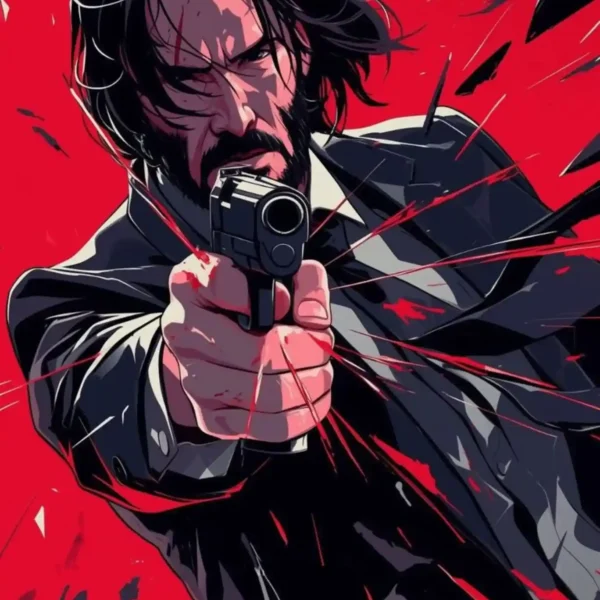 john wick metal poster