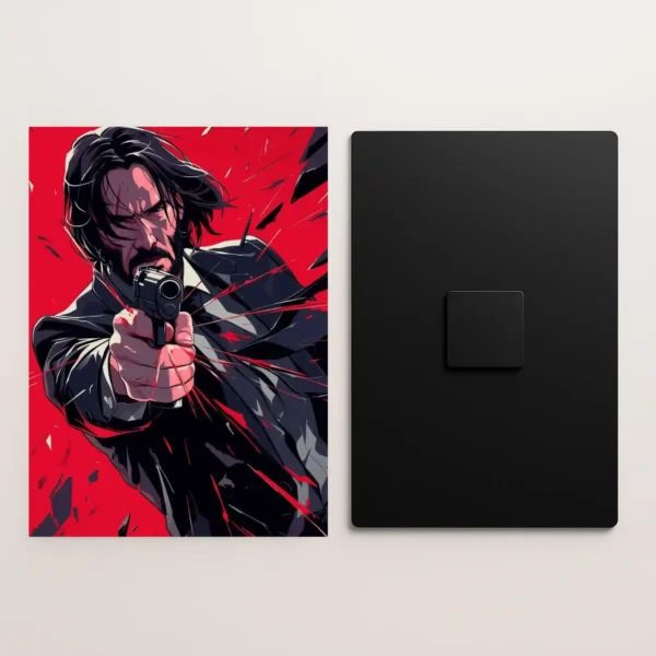 john wick metal poster front and back preview
