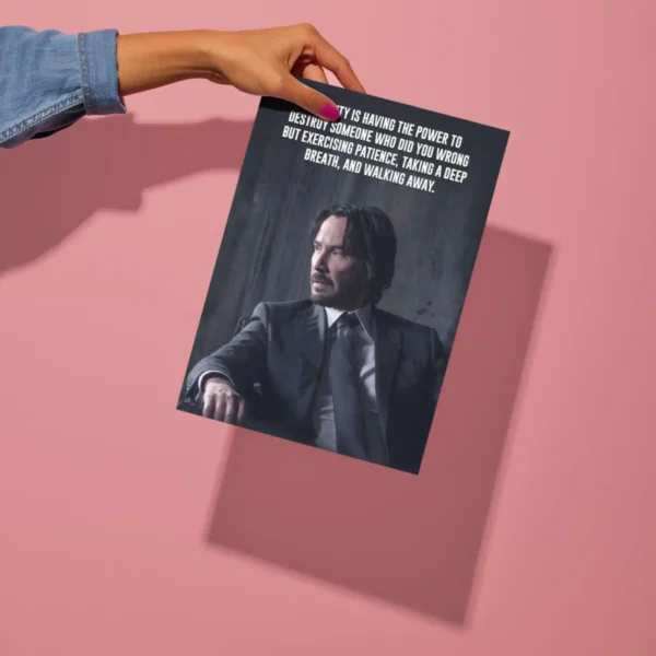 john wick quote metal poster preview