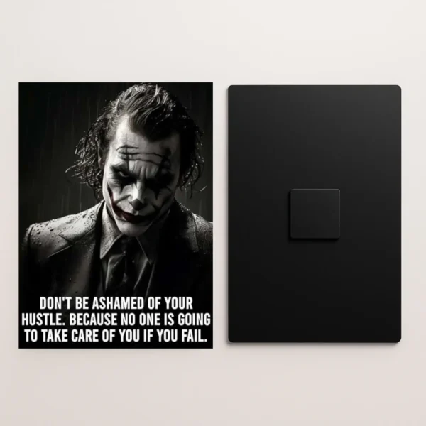 joker quote metal poster front and back preview