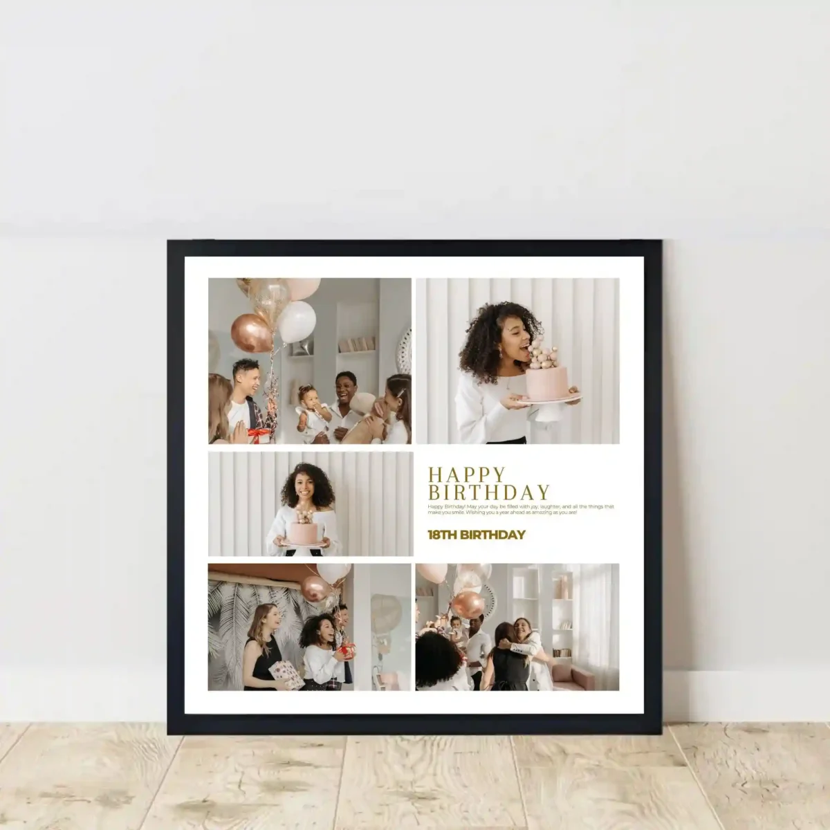 joyful milestones frame on floor